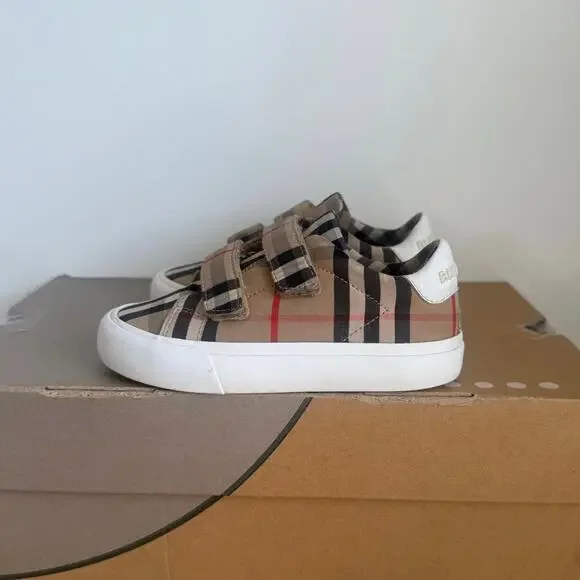Burberry Mini Markham Check Toddler Sneakers - SZ EU 26 / US 9.5 C - Picture 5 of 14